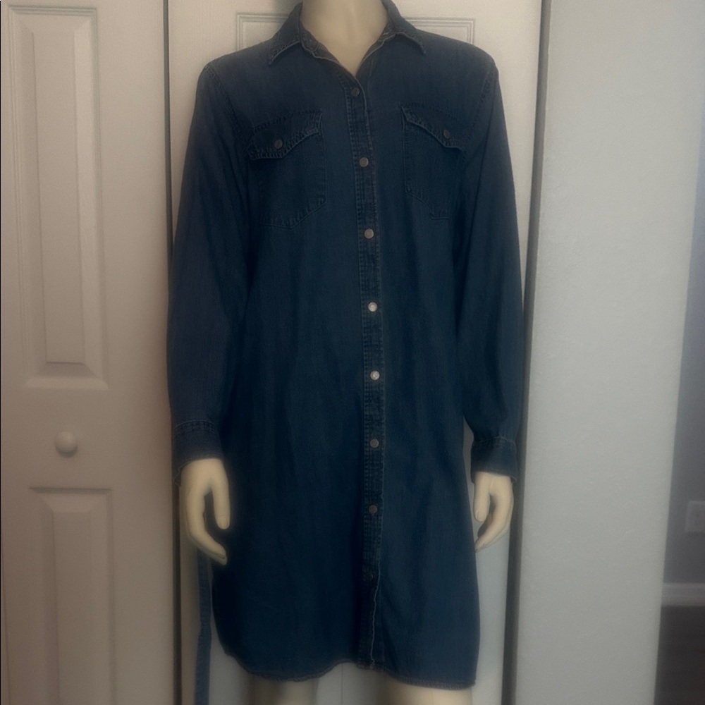 GAP Dark Blue Denim Shirt Dress